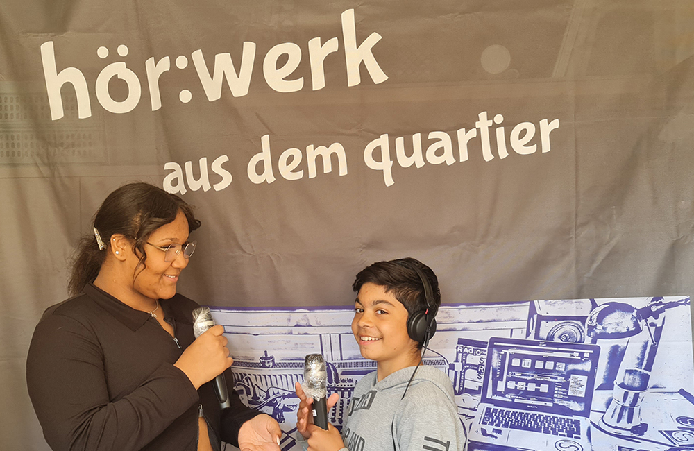werk-Banner aus dem Quartier.